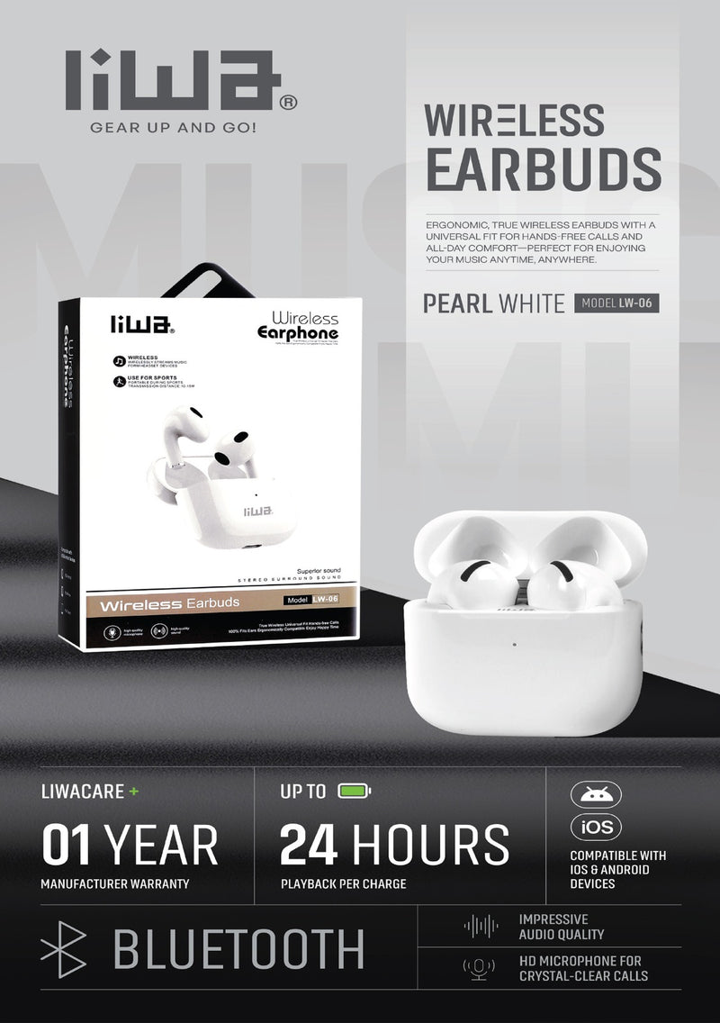 Liwa Wireless Earphone LW06 - TUZZUT Qatar Online Shopping