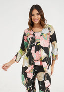 Women's 3 pcs Sleepwear Leaf Print Cami and Pants Pajama Set 559571 - TUZZUT Qatar Online Shopping