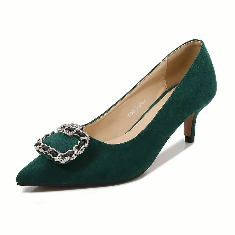 Women's Closed Pointed Toe Pumps Classic Slip-On High Heels S4436064 - TUZZUT Qatar Online Shopping