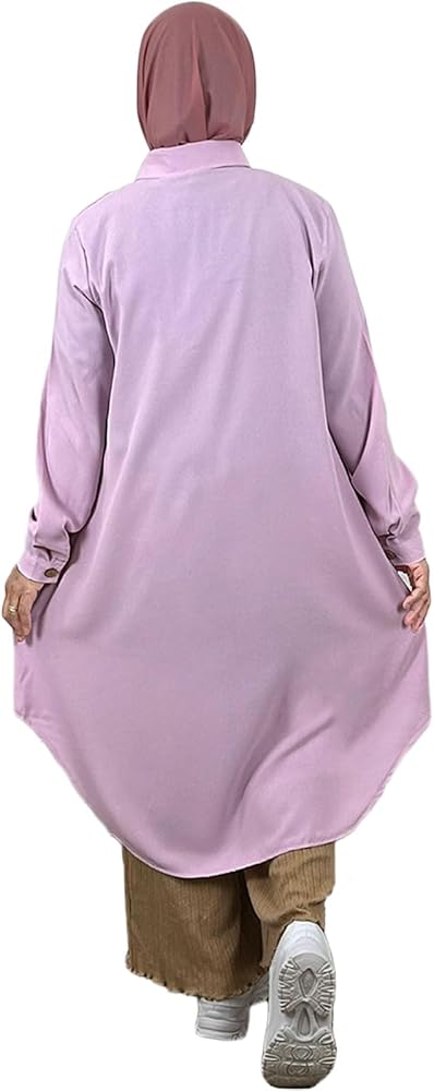 Muslim Long Shirts Button Tops B15652 Muslim Long Shirts Button Tops B15652