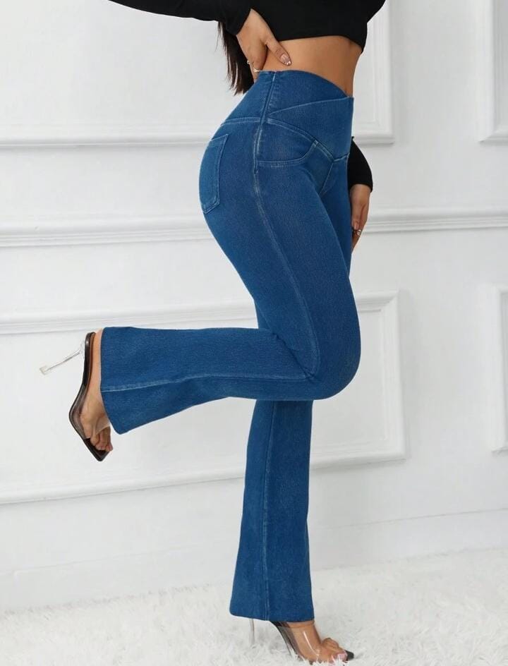 Women's Casual Blue Cropped Jeans B233244 Women's Casual Blue Cropped Jeans B233244