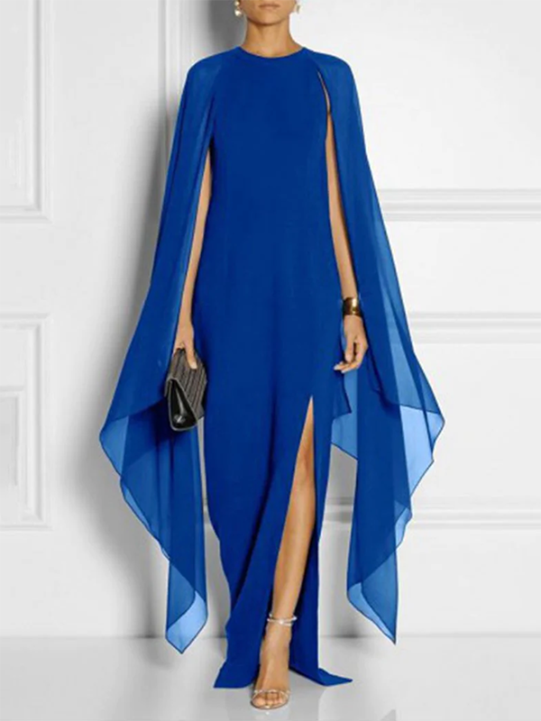 Loose Solid Color Round-Neck Maxi Dresses 115351 Loose Solid Color Round-Neck Maxi Dresses 115351
