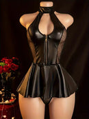 Women's Sexy Leather Lingerie Set   477125 - TUZZUT Qatar Online Shopping