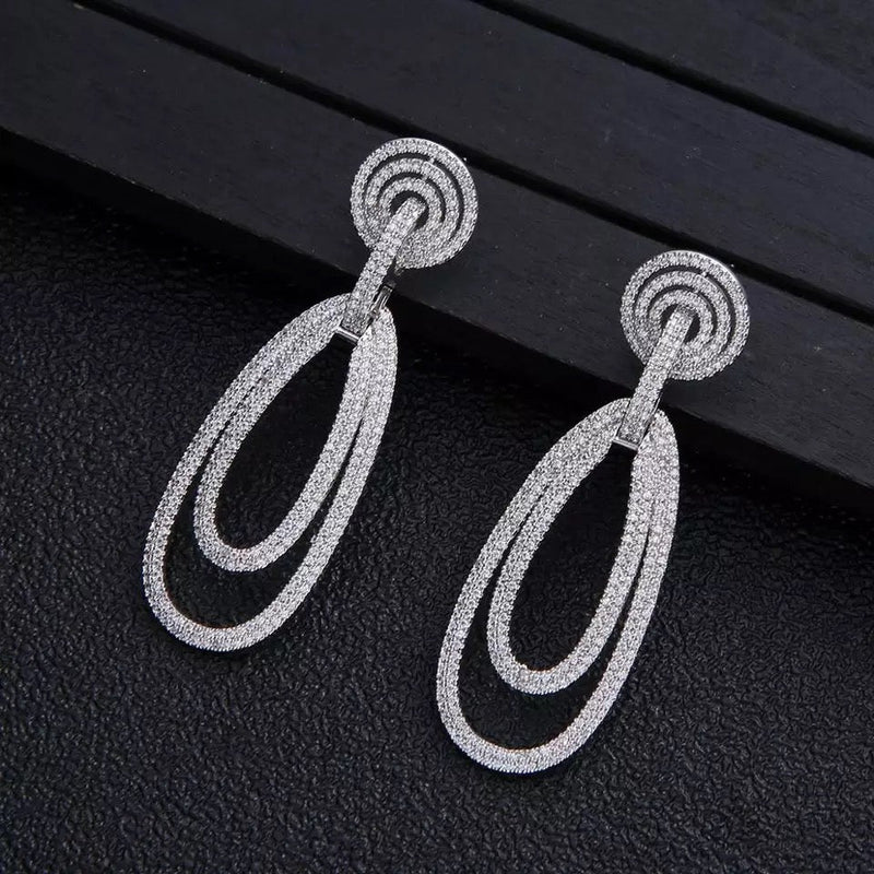 Luxury Trendy Link Chain Long Drop Earrings S4178766 - TUZZUT Qatar Online Shopping
