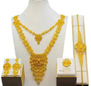 Fashion Dubai Flower Design Luxury 24k Gold Color Women's Jewelry Set S4795960 - TUZZUT Qatar Online Shopping