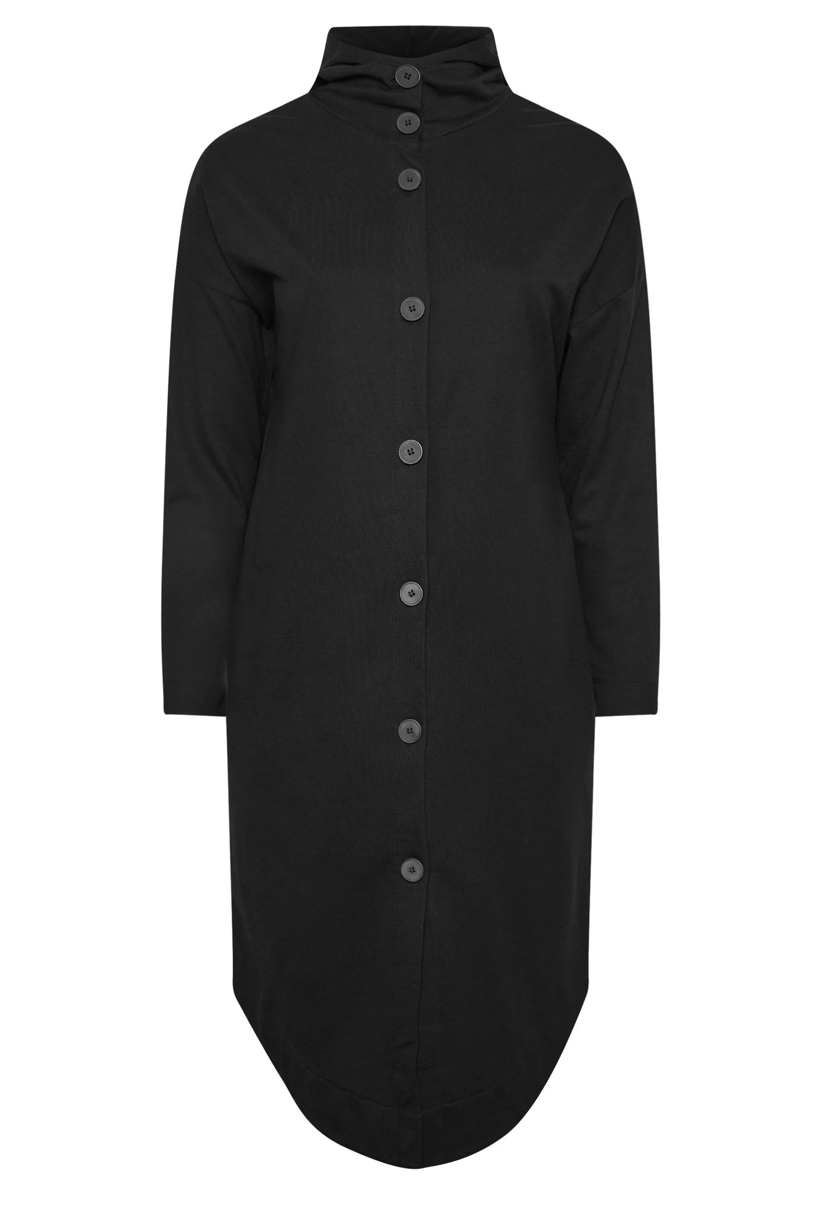 Curve Button Through Hooded Maxi Jacket 55943 Curve Button Through Hooded Maxi Jacket 55943