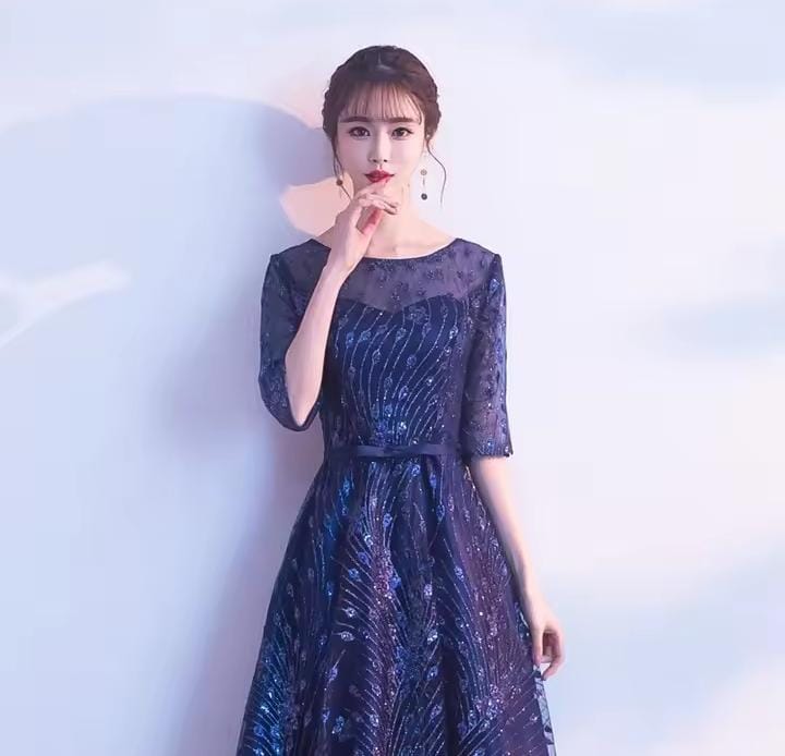 Women Evening Dress O-Neck Party Dress B62322 Women Evening Dress O-Neck Party Dress B62322