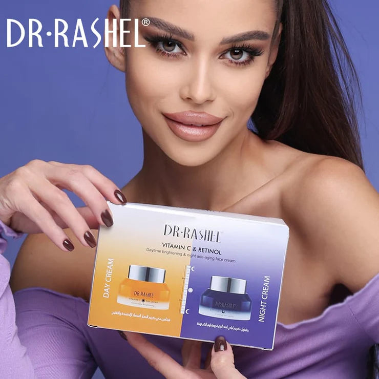 Dr.Rashel Vitamin C And Retinol Day & Night Cream - Pack Of 2 - Day & Night - Pack Of 2 DRL-1723 - Tuzzut.com Qatar Online Shopping