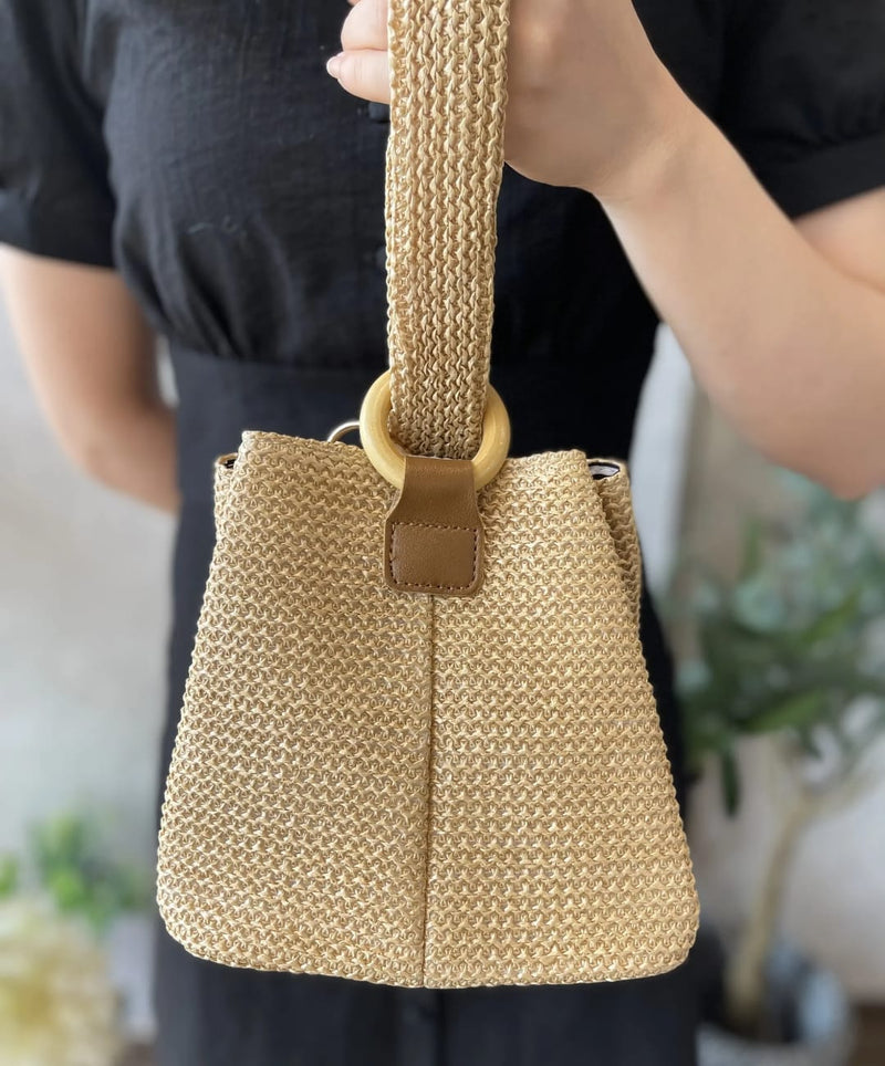 Women's  Hand Woven Box Bags Summer Beach Straw Bags   92906 - TUZZUT Qatar Online Shopping