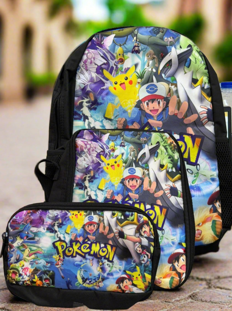 Kids Pokemon 3 pc  School Bags  -  S5020543