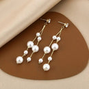 Long Tassel Earrings Large Small Pearls Elegant Trendy Women Jewelry S3575727 - TUZZUT Qatar Online Shopping