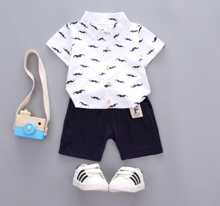 Kids 2 Pieces Printed Short Sleeve Shirt Set 276255 Kids 2 Pieces Printed Short Sleeve Shirt Set 276255