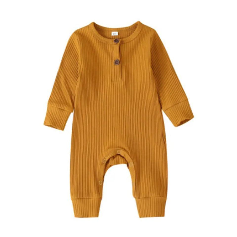 Summer Unisex Newborn Baby Clothes Solid Color Baby Rompers 3-6M 19575419 - Tuzzut.com Qatar Online Shopping