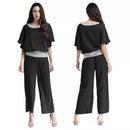 Womens Top Casual Pantsuit Party Blouse Lady Outfit Formal Pant Sets   B255210 - TUZZUT Qatar Online Shopping