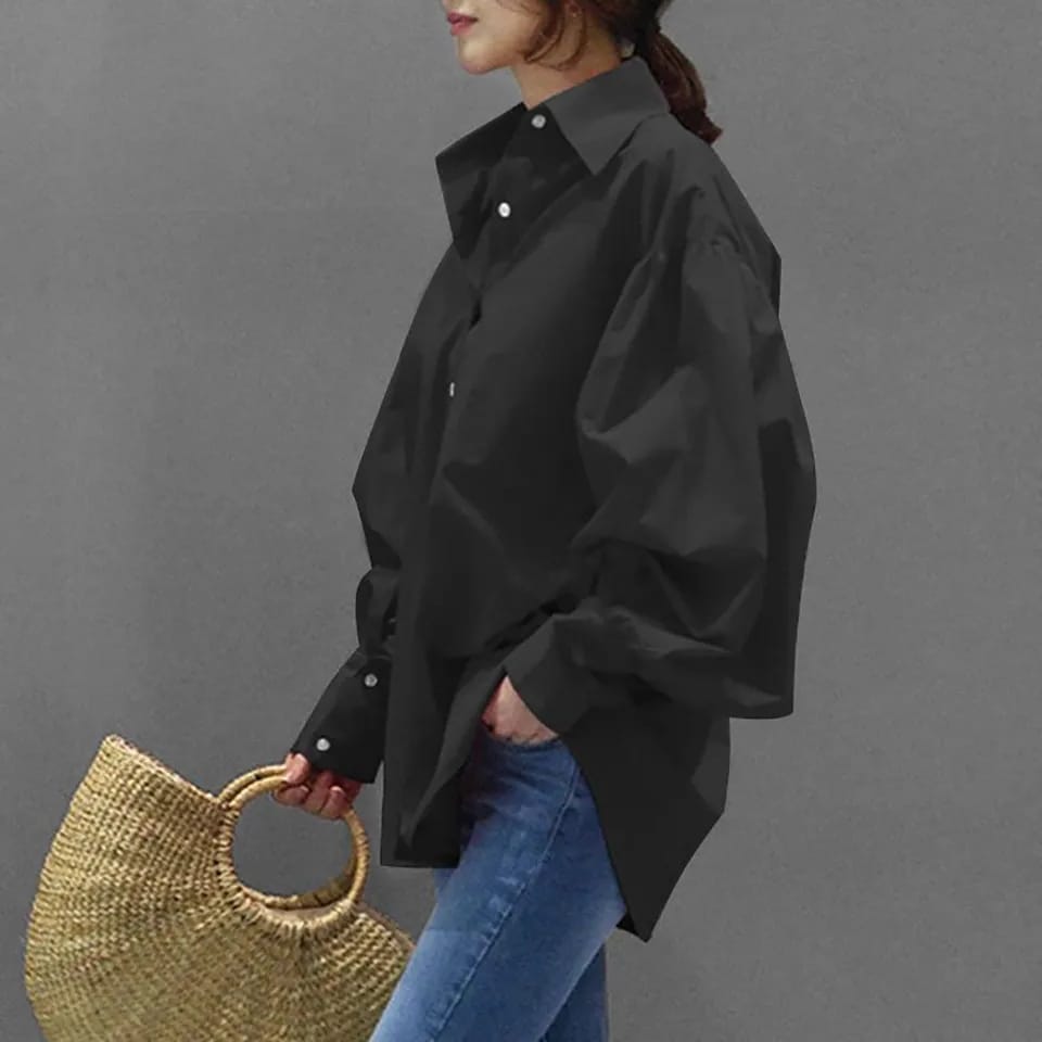 VONDA Korean Style Collar Simple Blouse M S3098692 VONDA Korean Style Collar Simple Blouse M S3098692
