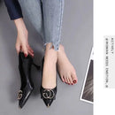 Soft Leather Shoes Stiletto Heel Professional Women's Shoe 5644256 - TUZZUT Qatar Online Shopping