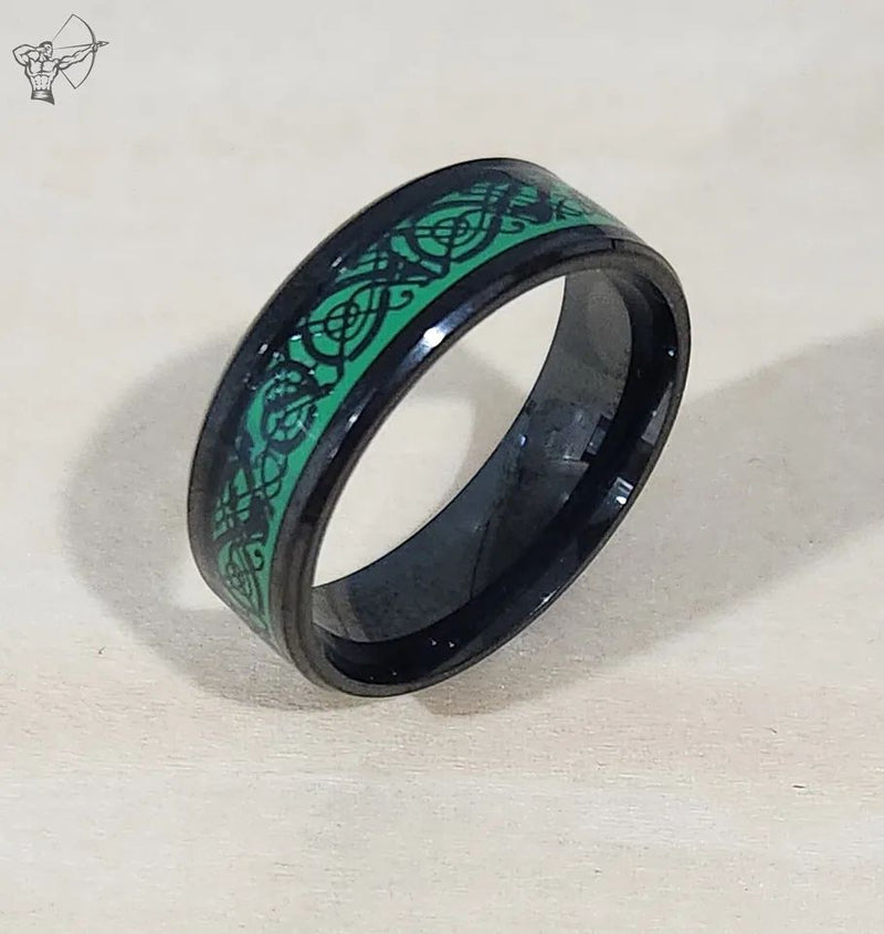 Black/Green Carbon Fiber Ring -S4818237 - Tuzzut.com Qatar Online Shopping