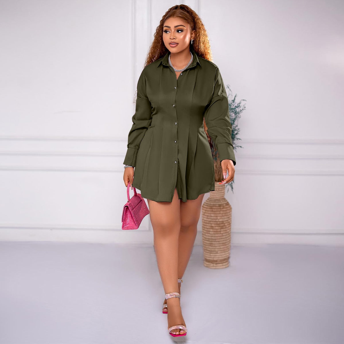 Women's Long Sleeve Tea Dresses L 460206 Women's Long Sleeve Tea Dresses L 460206