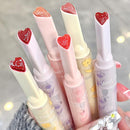 Water-light Mirror Lip Glaze Glitter Lip Tint Long Lasting Moisturising Love Heart Shape Solid Lipstick 442266 - TUZZUT Qatar Online Shopping