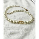 Stainless Steel Pearl Letter Necklace S4974276 - TUZZUT Qatar Online Shopping