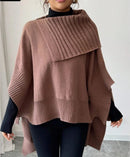 Womens Winter Cape Sweater 68332 - TUZZUT Qatar Online Shopping