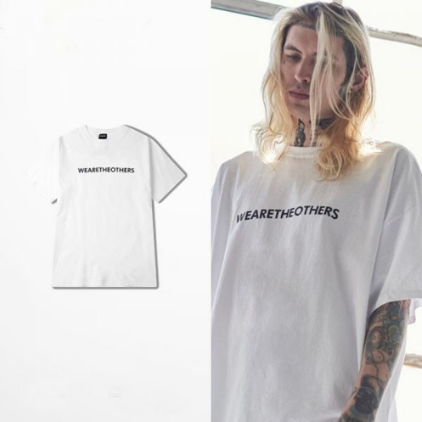 Women's oversized t-shirt with sentence print NM-55897 Women's oversized t-shirt with sentence print NM-55897