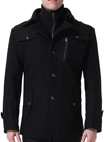 Mens Wool Coats Winter Tweed Trench Coat Casual Peacoats Regular Fit Outerwear Jacket 133328 Mens Wool Coats Winter Tweed Trench Coat Casual Peacoats Regular Fit Outerwear Jacket 133328