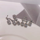 Fashion Gorgeous Geometric Cubic Zirconia Pave Women Stud Earrings S4322284 - TUZZUT Qatar Online Shopping