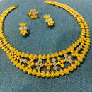 Indian Gold Colour Necklace Set For Women S4874127 - TUZZUT Qatar Online Shopping