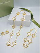 Four Leaf Flower Creative Necklace Set For Women X5119642 - TUZZUT Qatar Online Shopping