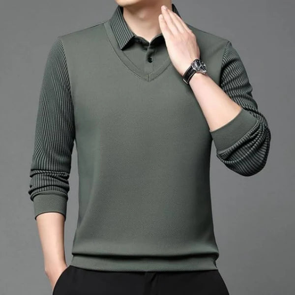 Men's Fashion Casual Collared T-shirt ZD196 - TUZZUT Qatar Online Shopping