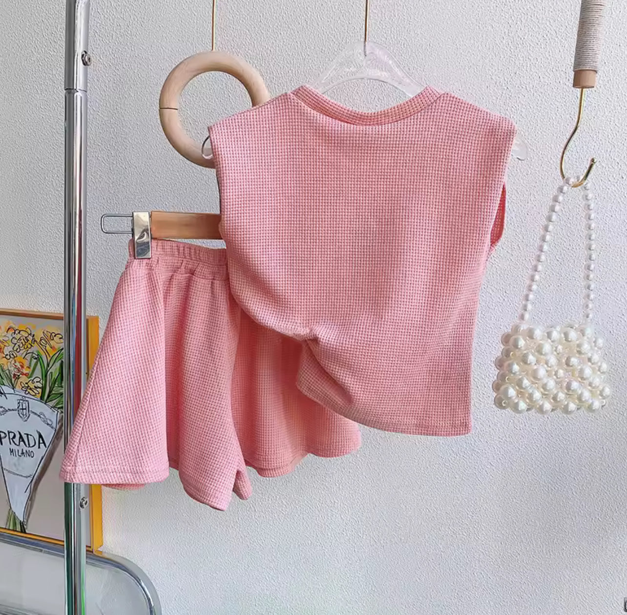 Summer Girls' Outfit New Baby Girl Sleeveless Letter Top+Two-piece Shorts Set 1459218 Summer Girls' Outfit New Baby Girl Sleeveless Letter Top+Two-piece Shorts Set 1459218
