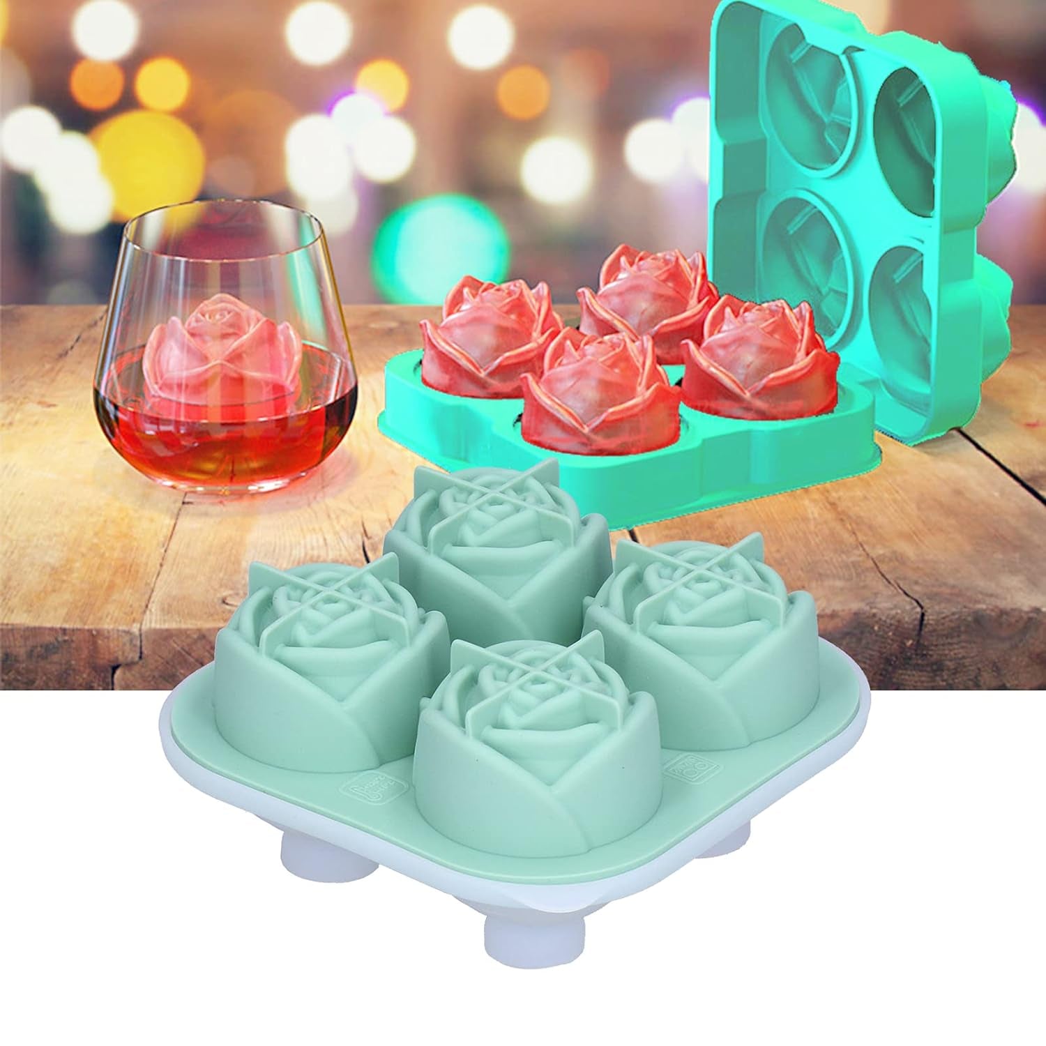 Silicone Rose Shape Ice-Cube Mold S4478973
