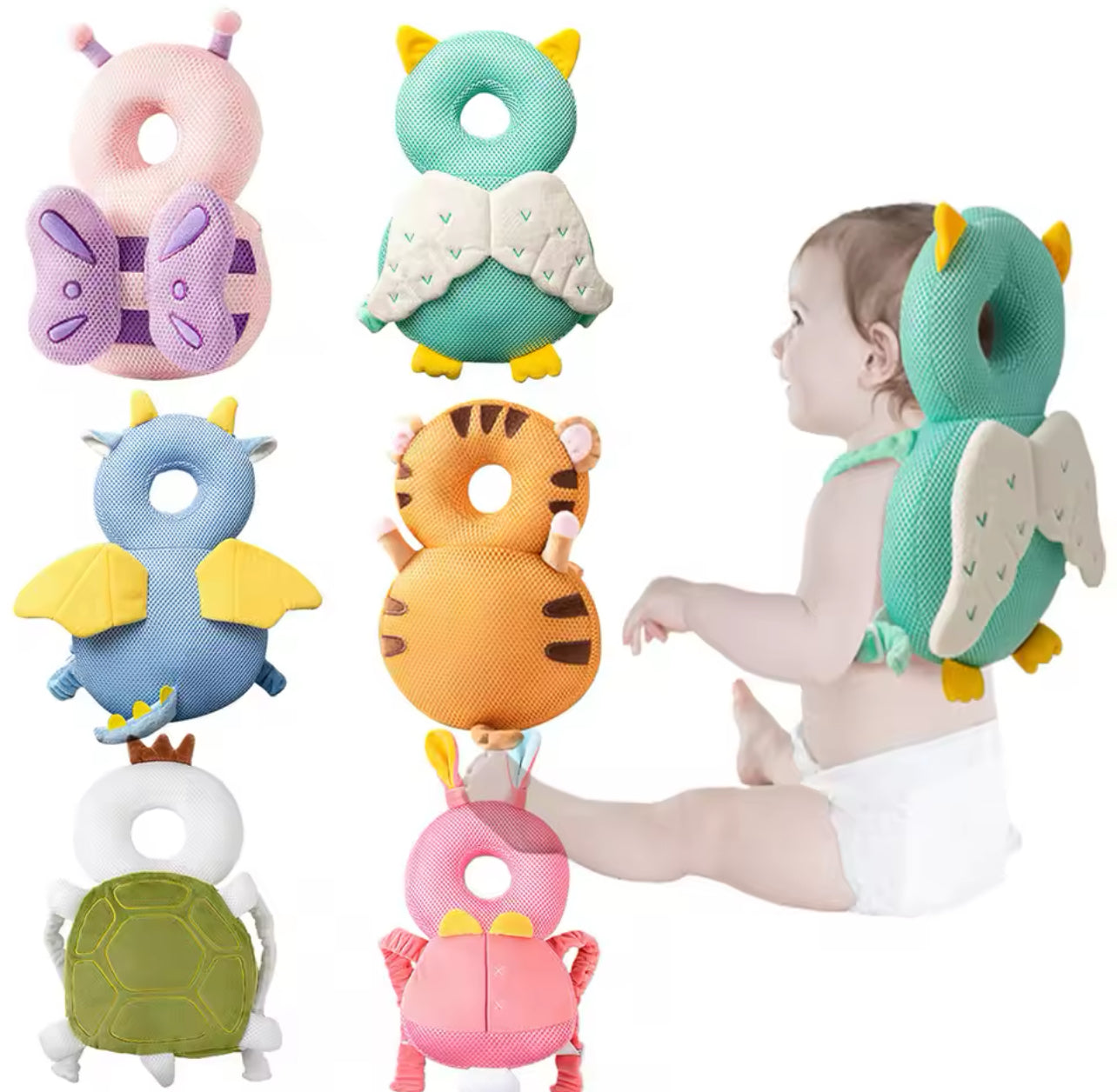 Baby Head Protector Backpack Net Cloth Model B-304935 Baby Head Protector Backpack Net Cloth Model B-304935