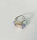 Elegant Shiny Micro Paved Zircon Resin Decoration Tulip Open Ring for Women S4366324 - TUZZUT Qatar Online Shopping