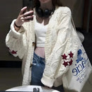 Women's Autumn Casual Red Star Embroidered Sweater S5071231 - TUZZUT Qatar Online Shopping