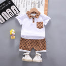Children's Summer Clothing Boys and Girls Baby Suits Short-sleeved Suit Two-piece Set   X4451369 - TUZZUT Qatar Online Shopping