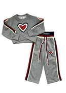 Gray demi-season suit knitted sweatshirt + wide palazzo pants gray trouser XYD   S4874663 - TUZZUT Qatar Online Shopping