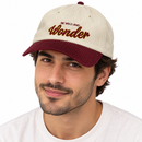 Cream & Burgundy Corduroy Baseball Cap – Wonder Embroidery MF 1918