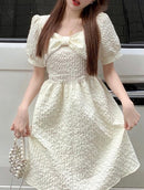 Sweet Pearl Edge Butterfly Waist Style Women's Dress    569047 - TUZZUT Qatar Online Shopping