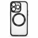 Iphone 14pro Transparent Magnetic with Camera Protection – Black MF 1971