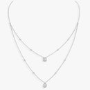 Twin 2 Rows White Gold Diamond Necklace DN2122 - TUZZUT Qatar Online Shopping