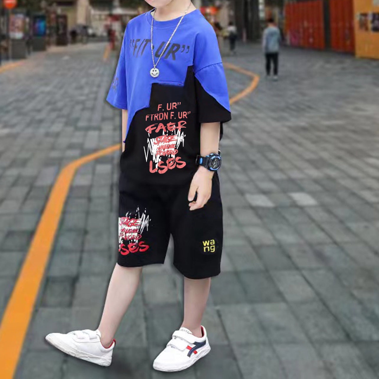 2 Pcs Boys Pants Suit 282615 - (5-6Y) 2 Pcs Boys Pants Suit 282615 - (5-6Y)