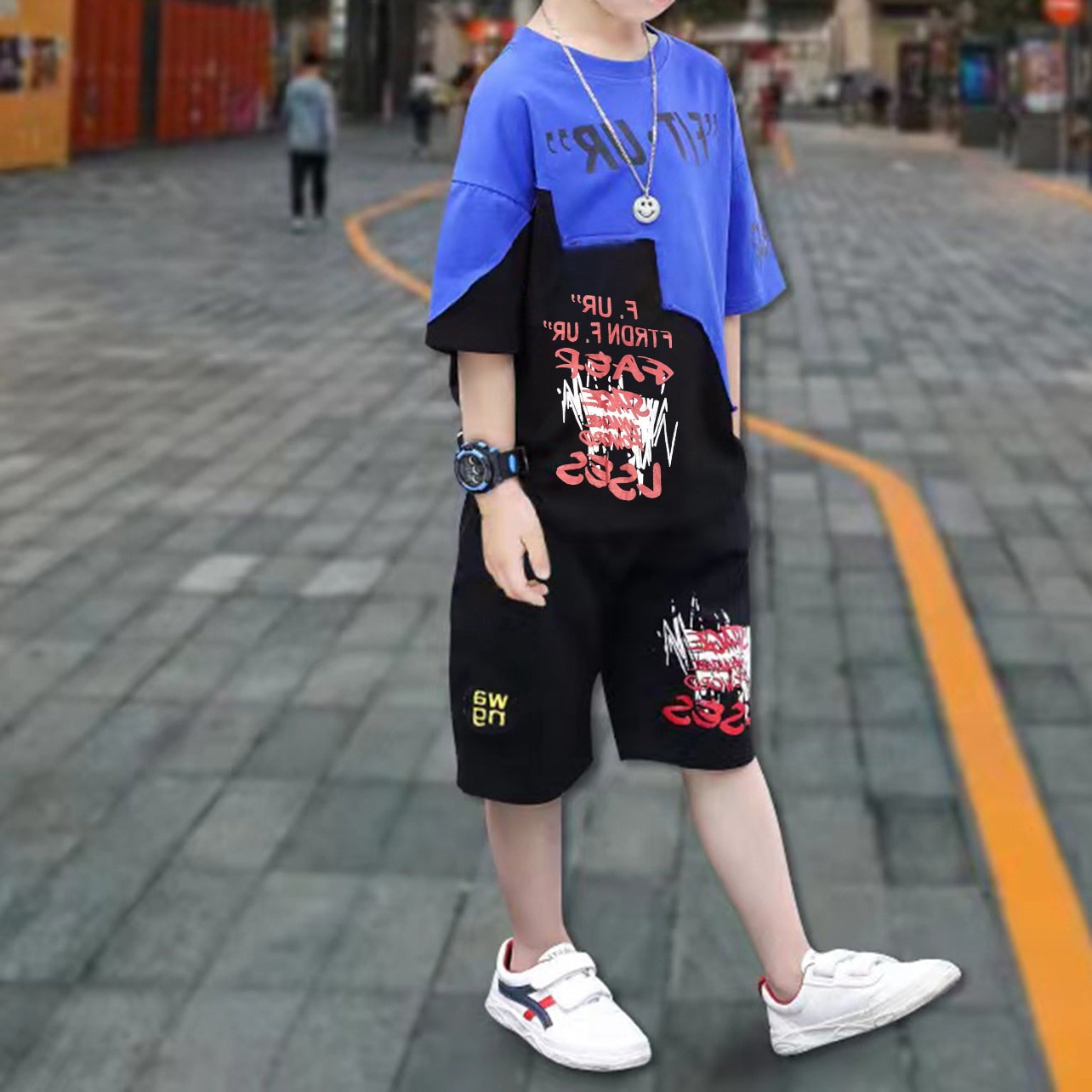 2 Pcs Boys Pants Suit 282615 - (5-6Y) 2 Pcs Boys Pants Suit 282615 - (5-6Y)