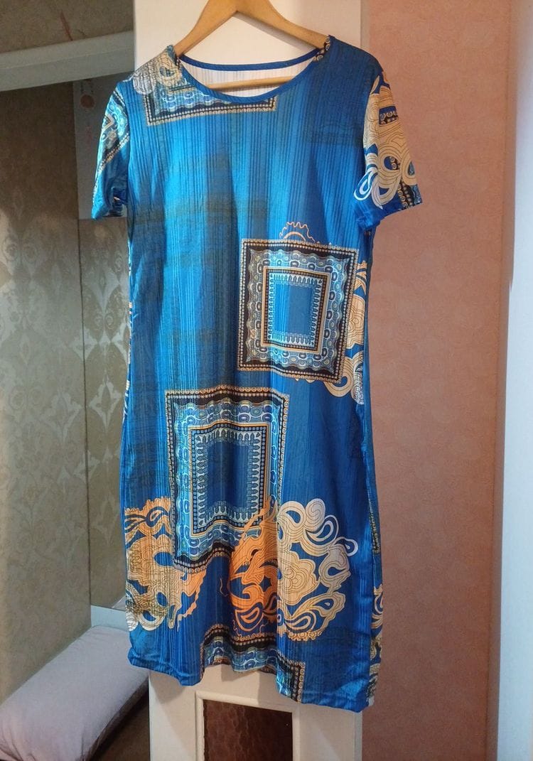 Printed Short Sleeve Dress B303143 Printed Short Sleeve Dress B303143