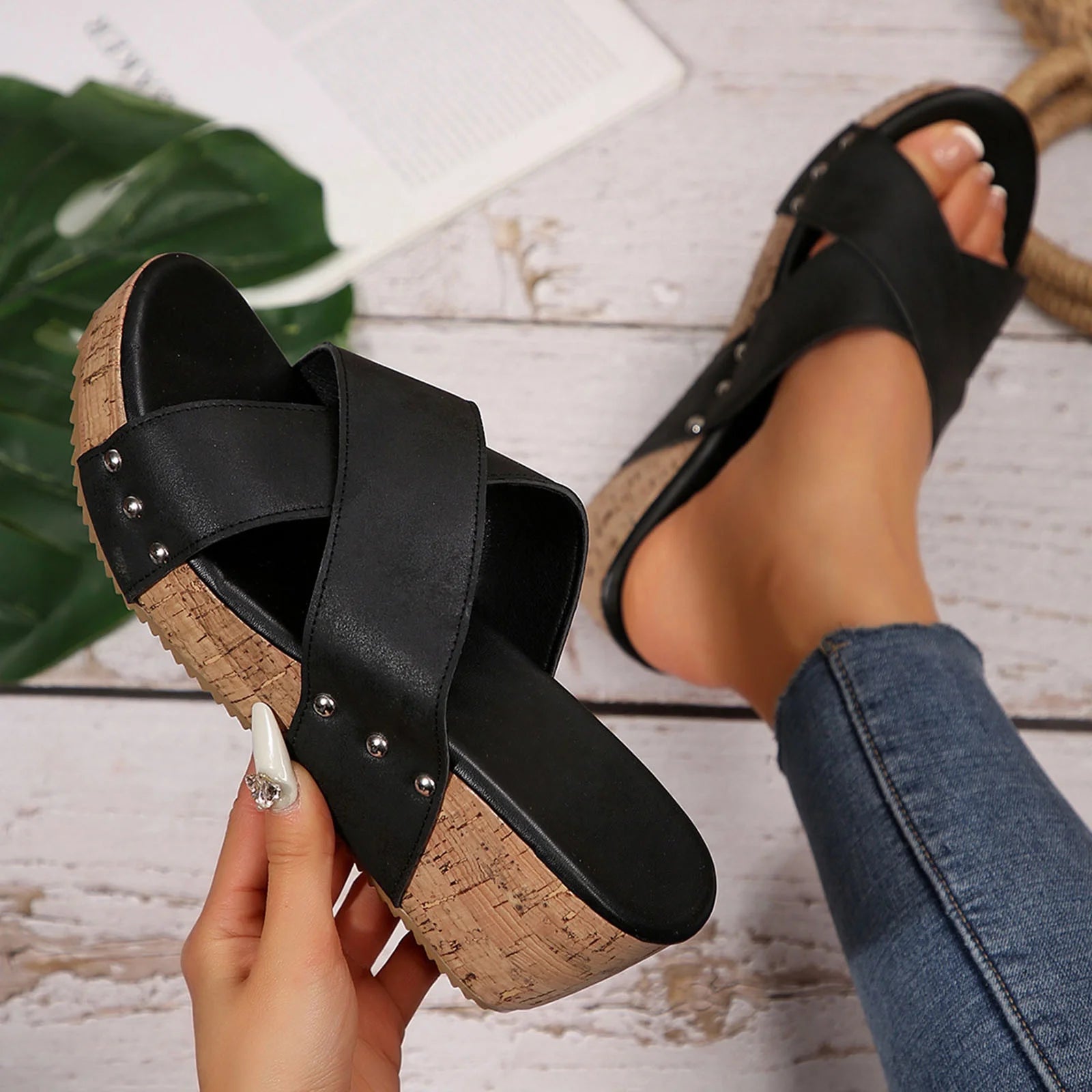 Women's Platform Wedge Open Toe Sandals TS49 Women's Platform Wedge Open Toe Sandals TS49