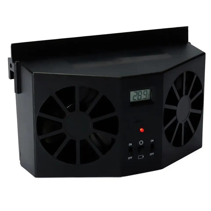 Car Auto Solar Fan Window Cooling Air Vent Vehicle Ventilation Two Hood Auto Exhaust - TUZZUT Qatar Online Shopping