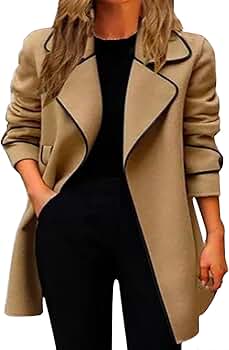 Winter Solid Color Loose Casual Woolen Coat 54084 Winter Solid Color Loose Casual Woolen Coat 54084