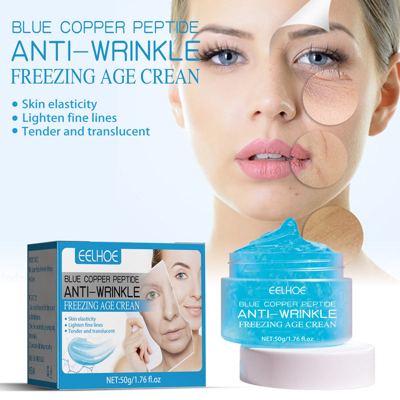 PERZOE 50g Facial Cream Moisturizing Reduce Fine Lines Activate Skin Vitality Anti-Aging Blue Copper Peptide Facial Ointment for Female - Tuzzut.com Qatar Online Shopping