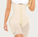 Thigh-Length Shapewear with Lace Trim 7266A